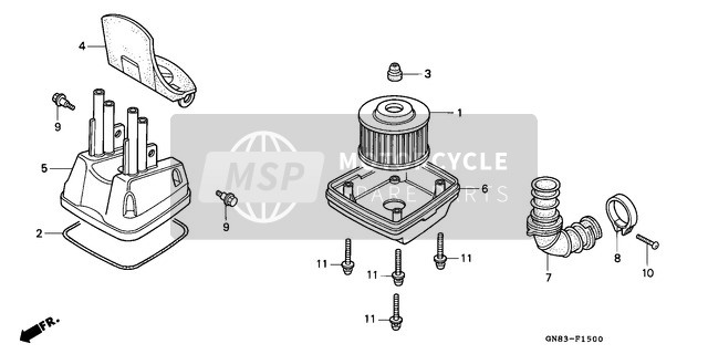 Honda C90 1996 Air Cleaner for a 1996 Honda C90